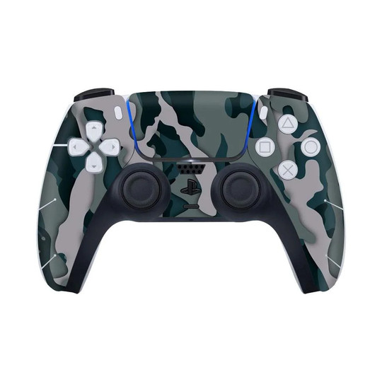 Beskyttelsesfilm til PS5 Controller, Camouflage - Grøn/Grå