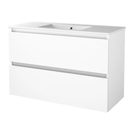 Sanibell Basicline møbelpakke 100x46 cm, hvit høyglans