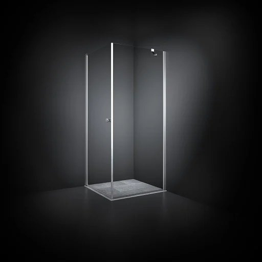 Dansani Match Dusjhjørne 80 x 80 cm, Klart glass/Satin profil - Model 12