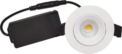 Nordtronic Velia Low Profile downlight, 5W/2700K, LED, matt hvit