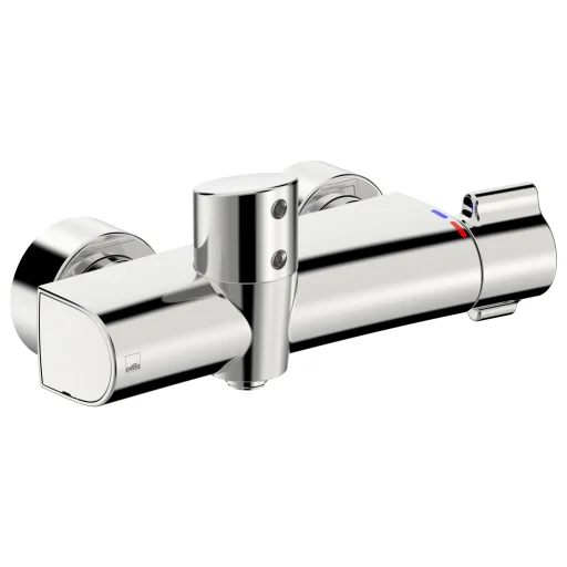Oras Clinica dusbatteri med termostat & bluetooth, 150 cc, krom