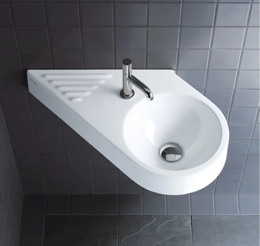 Architec vask 65 cm diagonal modell vask på høyre side med wonderg