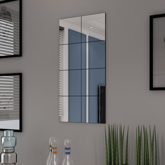 vidaXL rammeløse spejlfliser 8 dele 20,5 cm glas