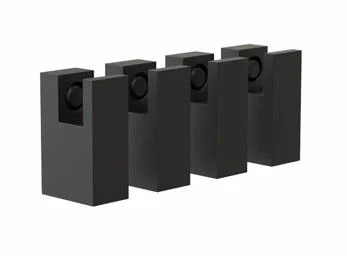Frost Quadra Speilholder 14 mm, Sort - 4 stk.