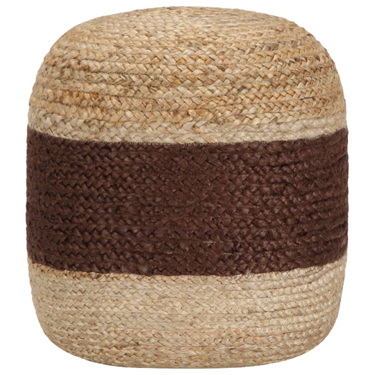 vidaXL håndlavet puf 40 x 45 jute brun