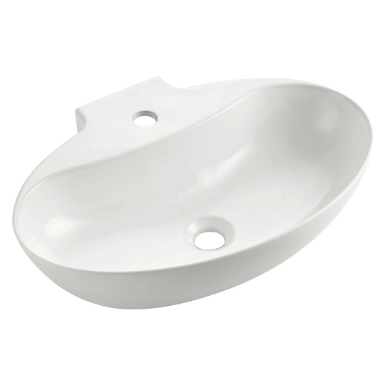Bathco Malaga Bolleservant B60xd41cm - Porselen Hvit
