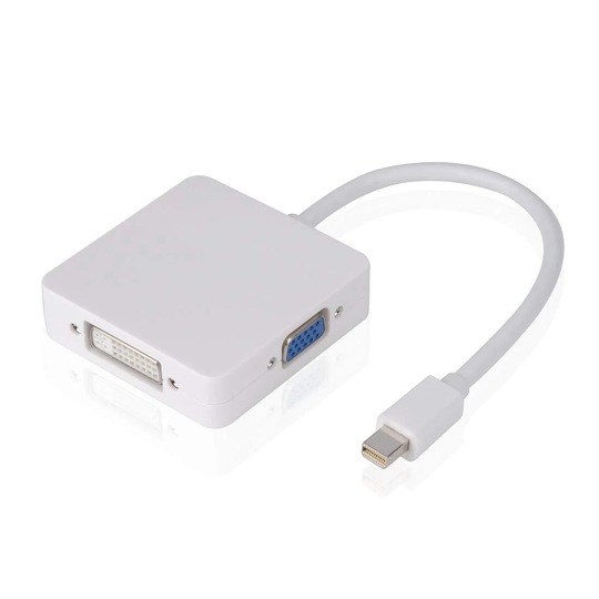 Thunderbolt / Mini DisplayPort Adapter HDMI / DVI / VGA 3in1
