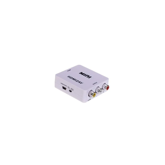 HDMI til AV Adapter - (3x RCA) NTSC / PAL Kompatibel - Hvid