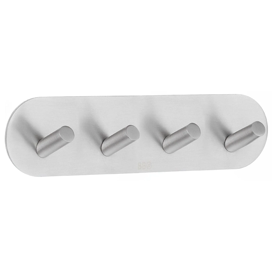 Beslagsboden Kroklist 4 Kroker 1094 - Selvklebende Matt Krom