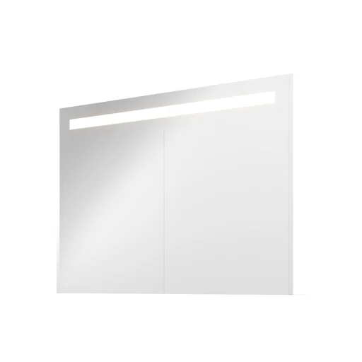 Sanibell Proline speilskab m/LED-belysning, 100x74cm, matt hvit paneler