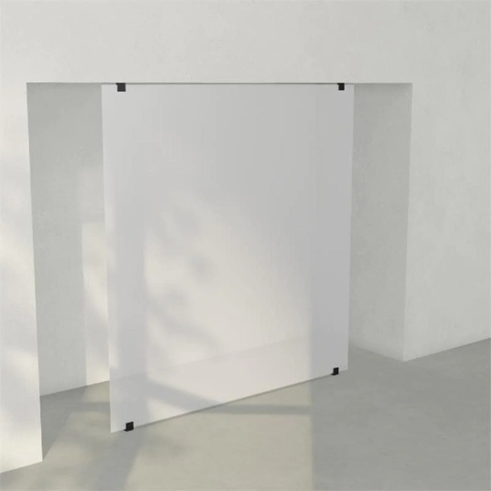 INR Iconic Nordic Rooms Dusjvegg ARC 43 Plus Måltilpasset Svart Matt / Opal Frostet Glass